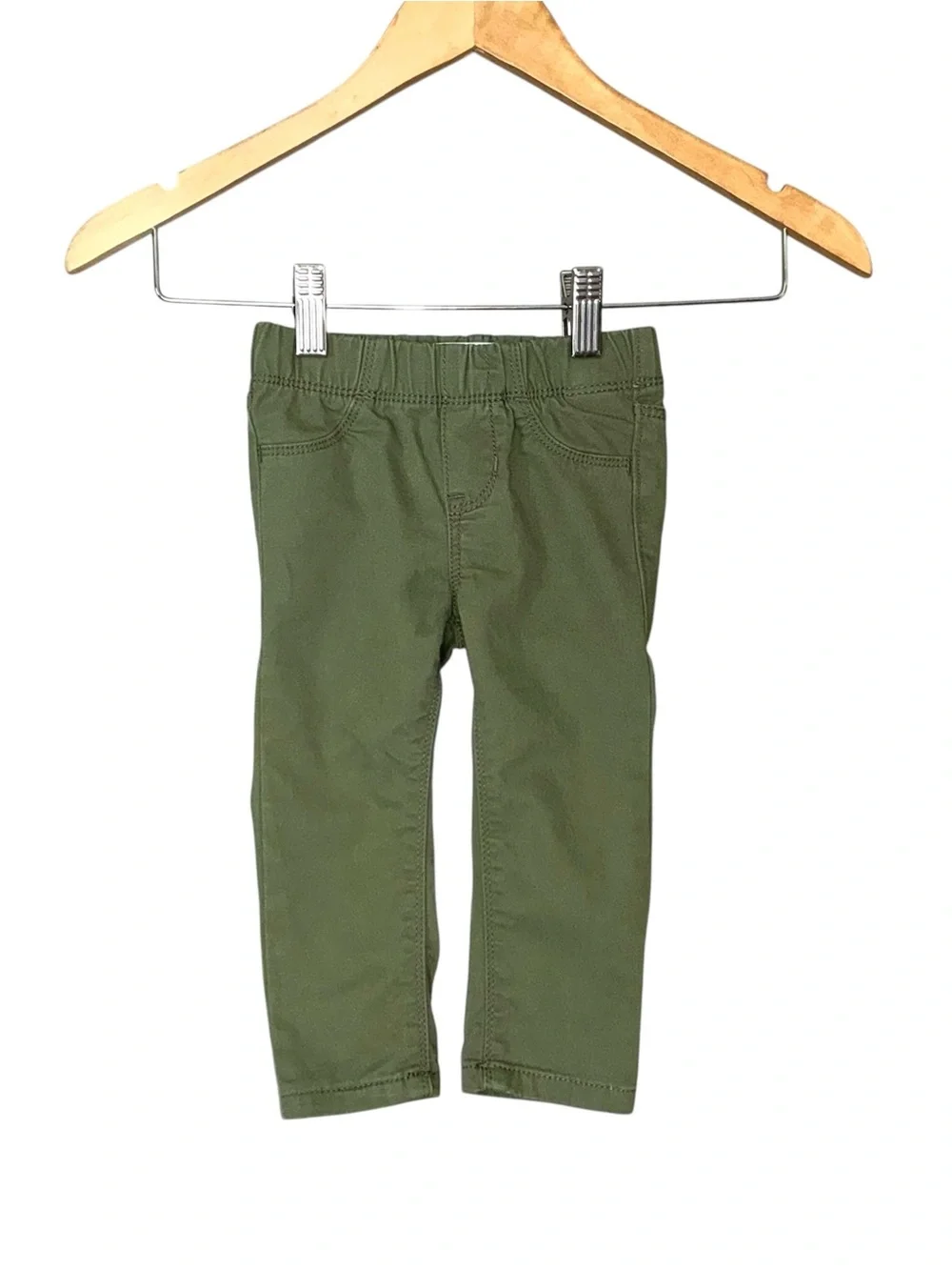 Old Navy 18-24M Olive Army Green Khaki Toddler Pants Classic Preppy Fall Moto